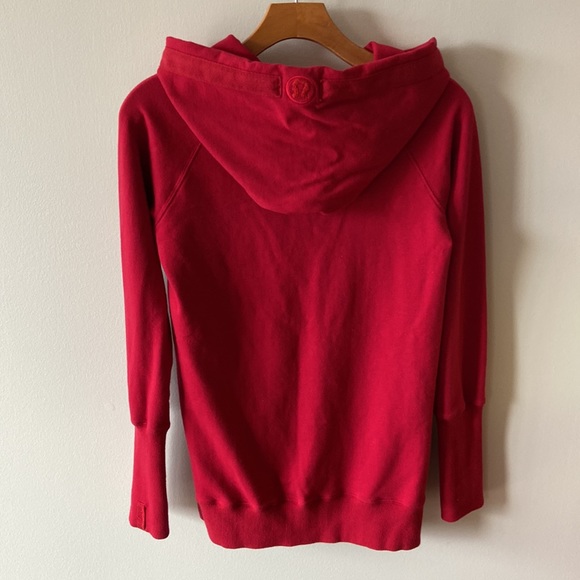 Lululemon Feel The Love Red Half Zip Hoodie - Picture 2 of 10